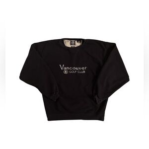 Vintage 90’s « Vancouver Golf Club » Black Crewneck Sweater